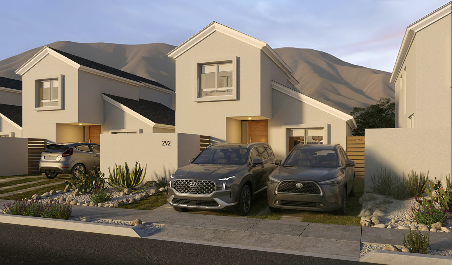 Imagen referencial de las casas de Terrazas Cerro Grande, Renval, La Serena, Chile